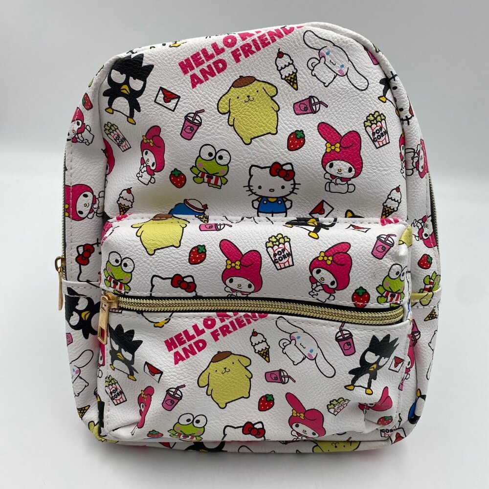Sanrio Hello Kitty and Friends White Mini Backpack 10" Purse Bag Fast Forward